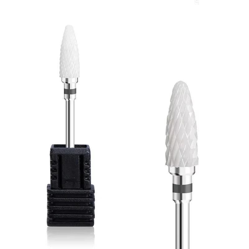 1pcs Ceramic Milling Cutter Nail Drill Bits Electric Manicure Drills Pedicure Mill additional angle