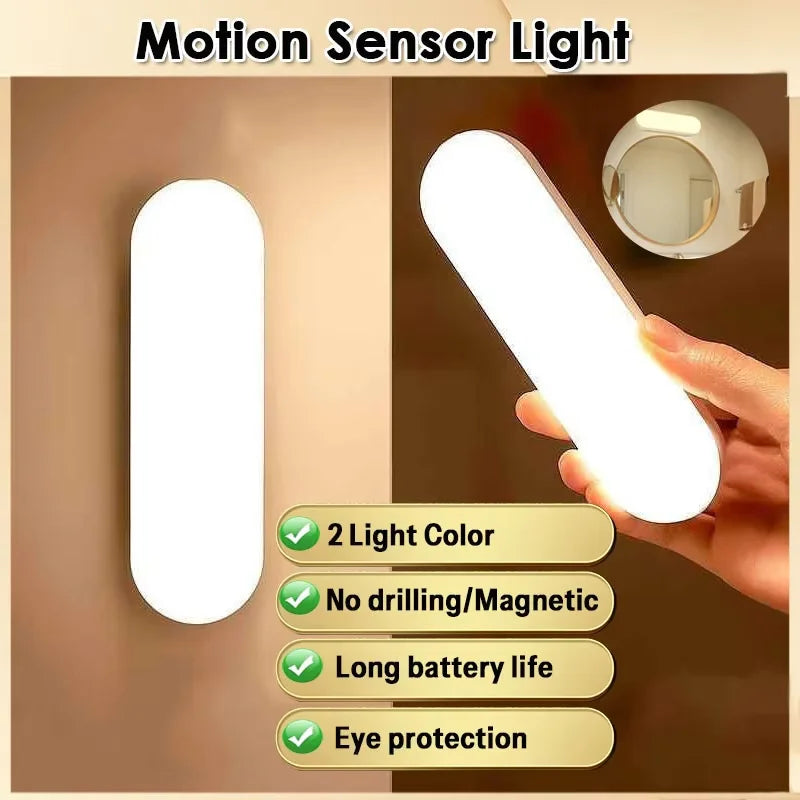 Wireless LED Motion Sensor Night Light | USB Rechargeable Magnetic Closet Lamp alternate view