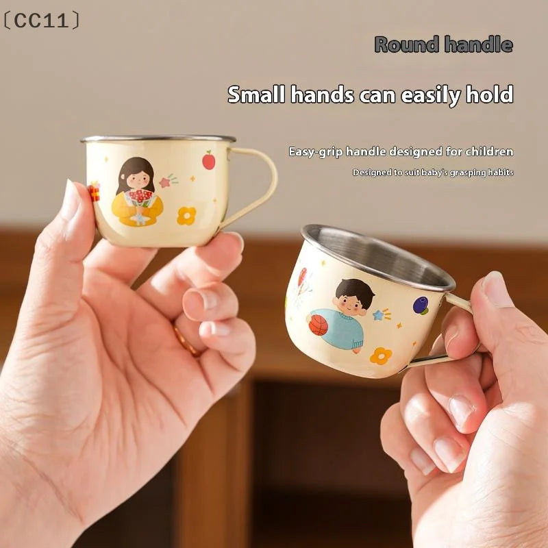 〔CC11〕80/220ml Stainless Steel Water Cup Mug For Kids Anti Scalding Milk Coffee Cup M lifestyle view