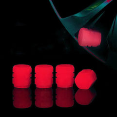 Luminous Valve Caps for Car Motorcycle Bike Wheels close-up view