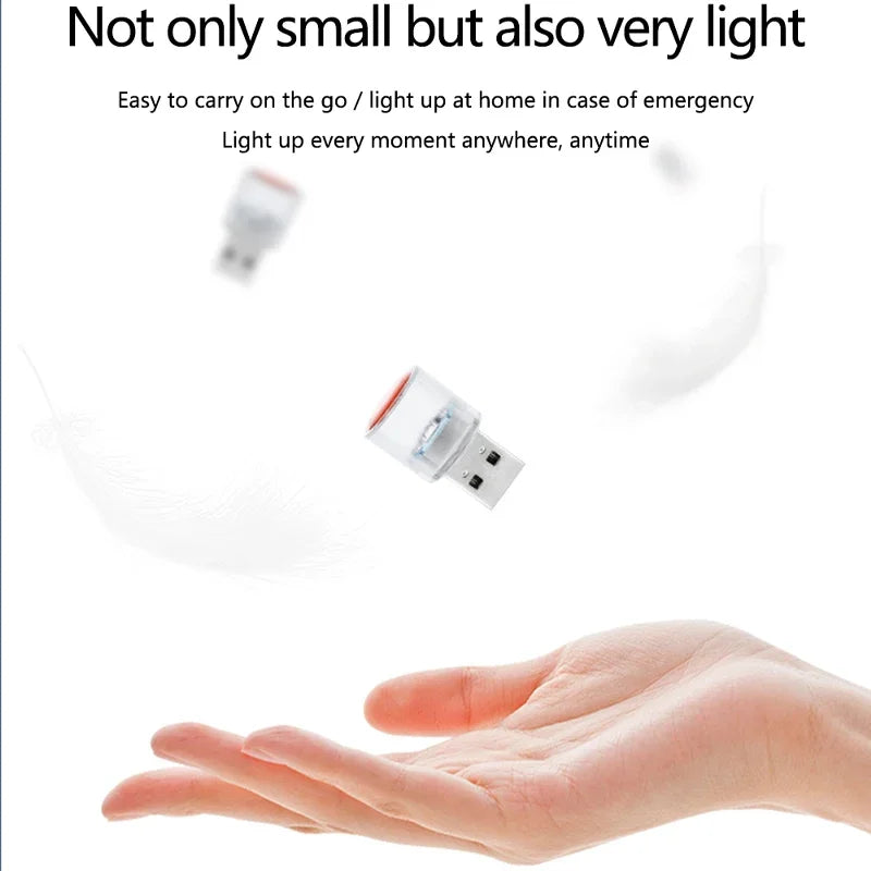 USB Mini RGB Night Light | LED Ambient Decorative Lamp for Bedroom, Car, Office alternate view