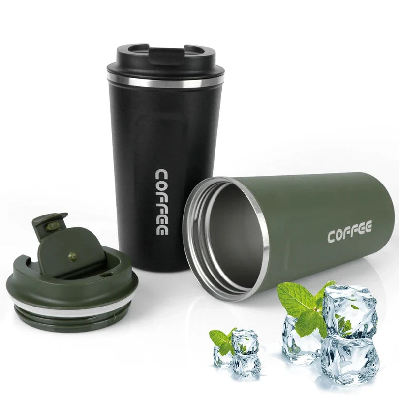 Thermo Cafe Double Stainless Steel Coffee Mug for Tea Water Coffee 380/510ML Leak_Proof Travel Therm