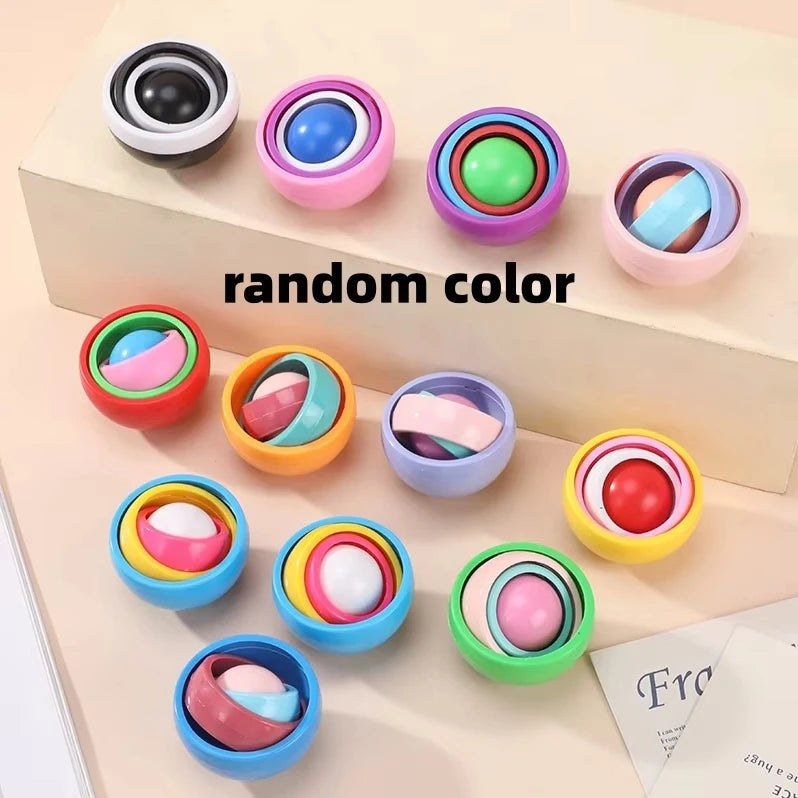 Fidget Spinner Gyro Ball | Infinite Flip Decompression Sensory Toy for ADHD and Autism close-up view