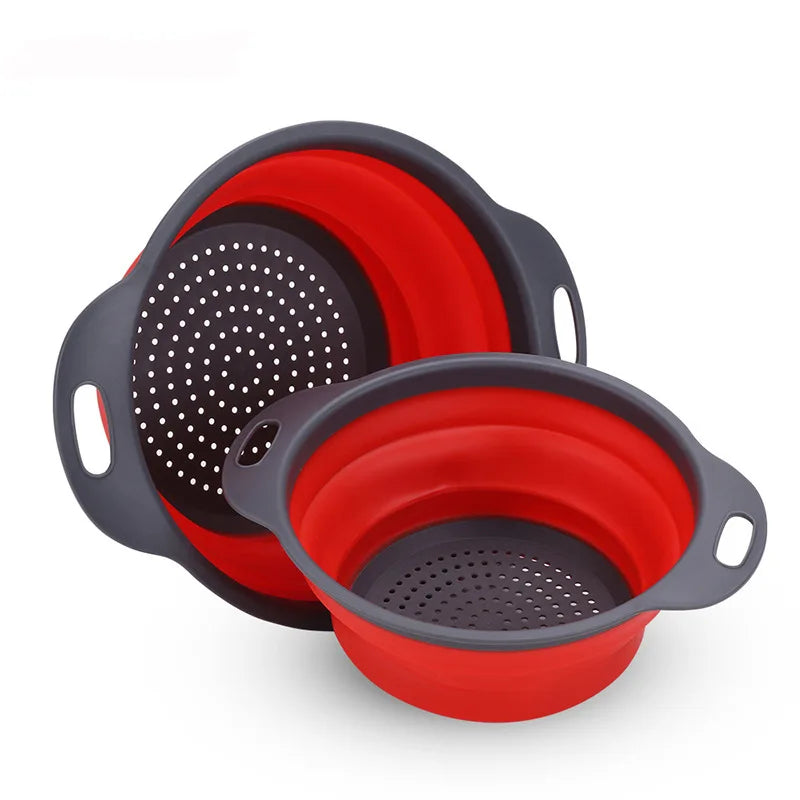 Silicone Vegetable and Fruit Cleaning and Drainage Basket Cleaning Basket 1PCS Foldin alternate view