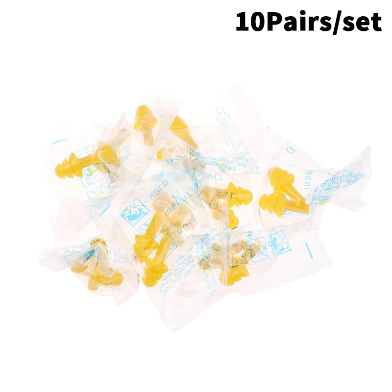 10 Pairs Silicone Anti-Noise Earplugs for Sleep Work Travel | Noise-Canceling Heari additional angle