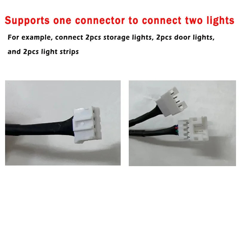 Car Ambient Light Dual Connection Extension Cable | Link Two Lights with One Contro additional angle