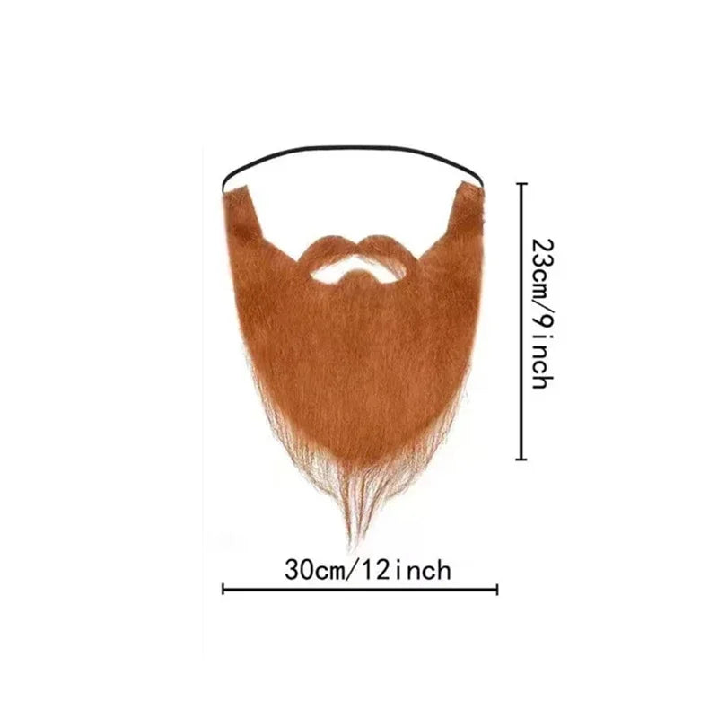 Fake Beard for Party, Halloween, and Christmas Costume | Realistic White and Black additional angle