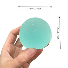 Squishy Blue Maltose Fidget Toy Soft Pink Mochi Sensory Squeeze Toy Coconut Oil Ball S close-up view