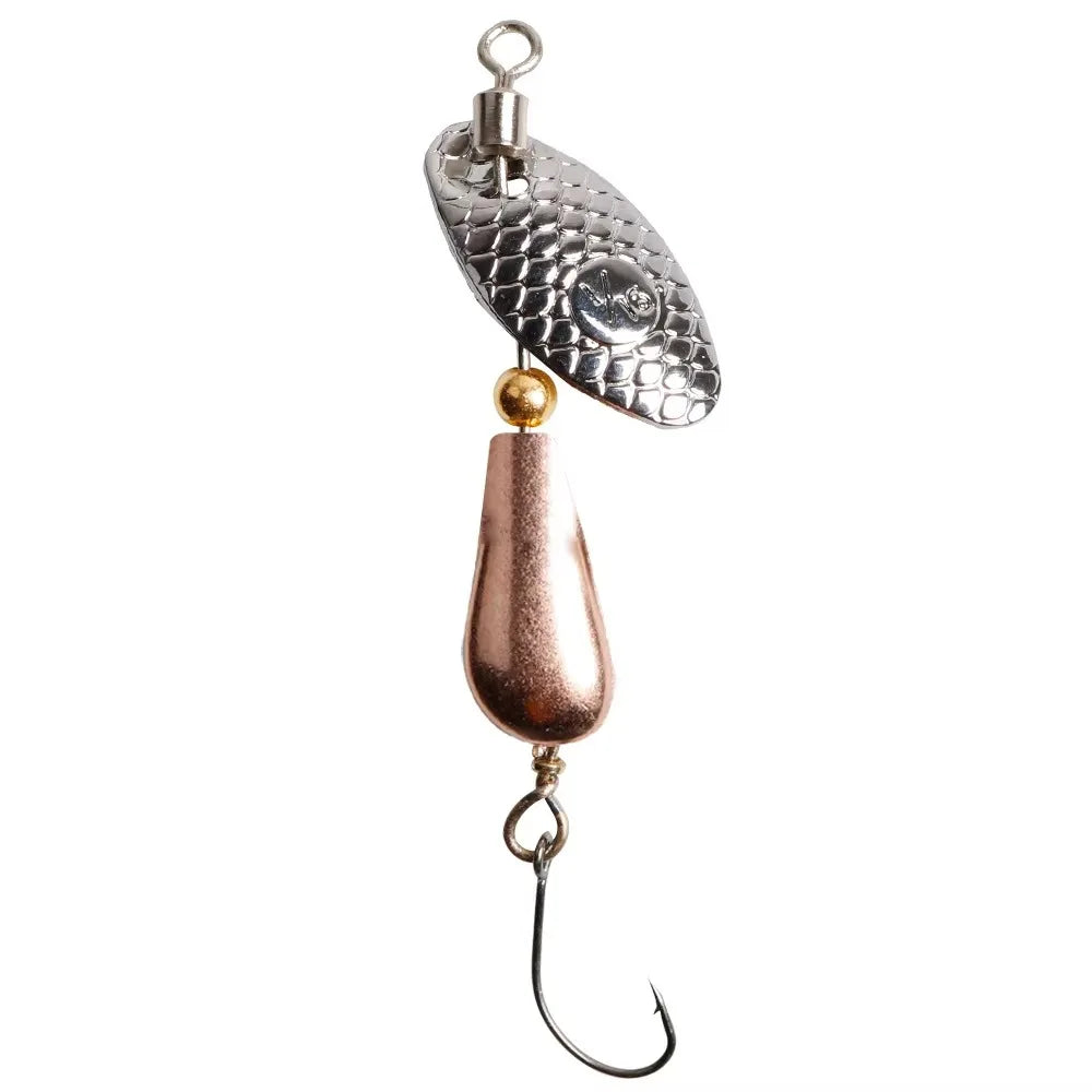 1Pcs Spinner Spoon Metal Bait Fishing Lure 5.5cm/2.8g Sequins Long Shot Spoon Baits fo close-up view