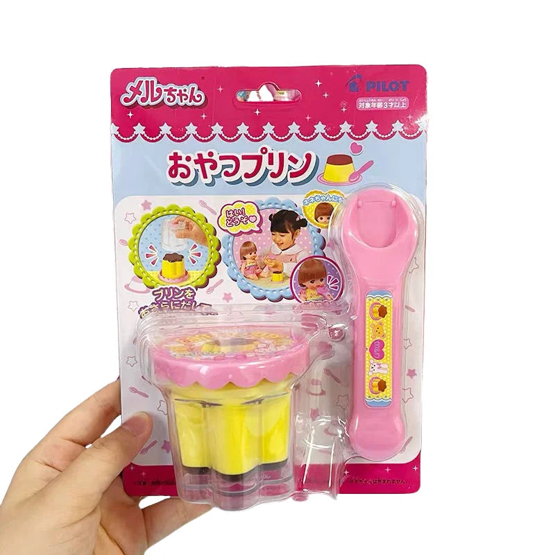 Feeding Pudding Set | Cute Pink Jelly Strawberry Desktop Ornament Toy alternate view