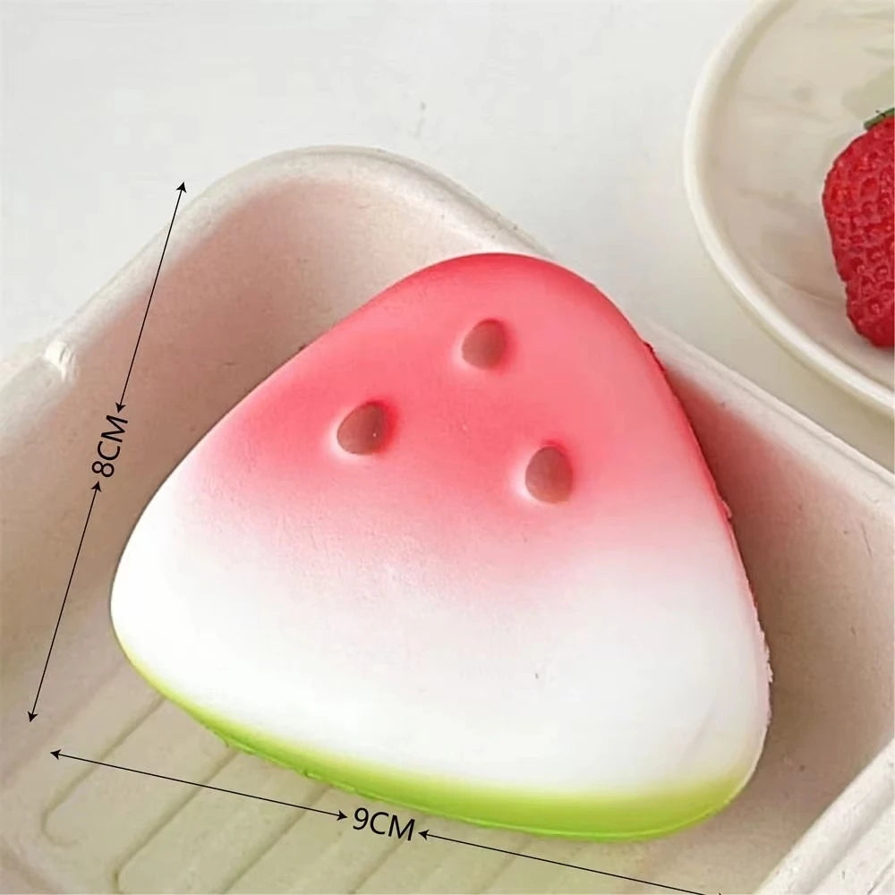 Squishy Watermelon Fidget Toy Anti-Stress Slow Rising Fruit Pinch Squeeze Stress Relieve detail view