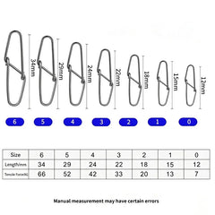 50-100pcs Stainless Steel Diamond Pin Fishing Swivel Snap Fishing Lure Pin Fishing Lu alternate view
