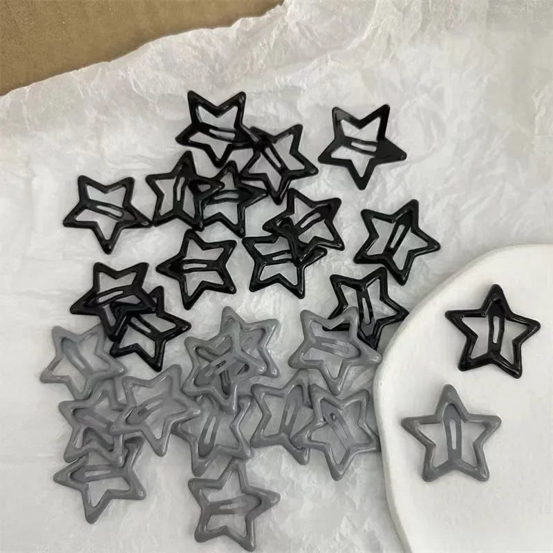 Colorful Kawaii Star Barrettes Y2K Spicy Girls BB Solid Star Hairclips Metal Snap Clip Headdress Hair Jewelry Gifts Wholesale