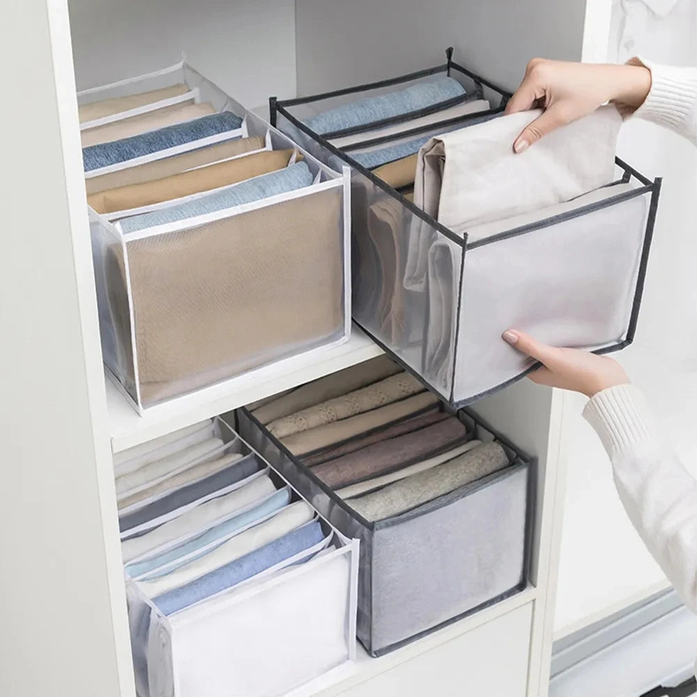 Jeans Organization Storage Box | Closet Drawer Organizer for Pants and Clothing lifestyle view