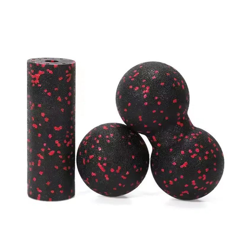 Yoga Peanut Ball Set | Massage Balls and Foam Block for Muscle Recovery alternate view