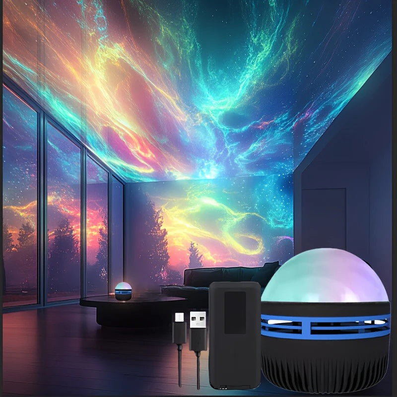 Northern Lights LED Atmosphere Projector | 7 Modes Starry Night Light with Remote detail view