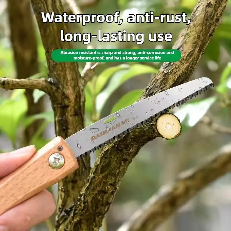 Folding Mini Hand Saw | Non-slip Wooden Handle Pull Type Saw for Flush Cut Woodworkin lifestyle view
