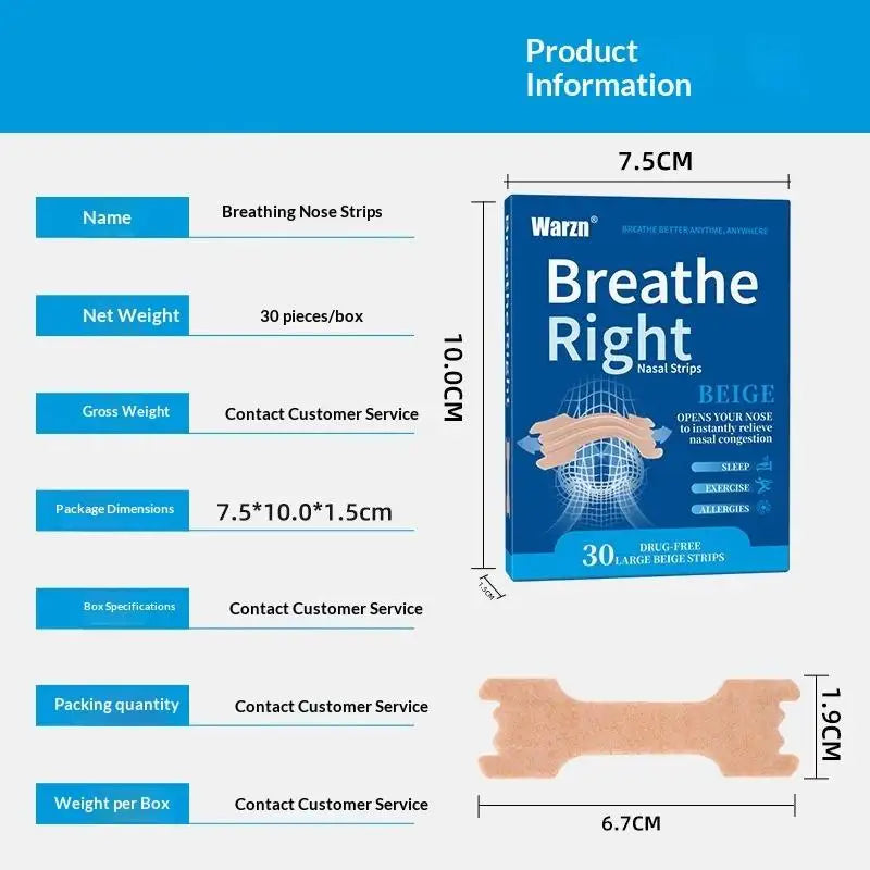 30 Pcs Nasal Strips for Better Breathing | Snoring Relief Mouth Tape close-up view