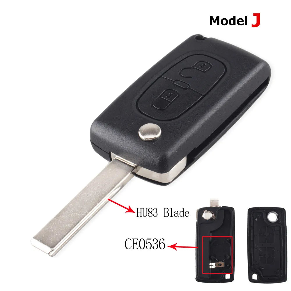 Flip Key Shell Case for Peugeot 207 307 308 407 Citroen C2 C3 lifestyle view