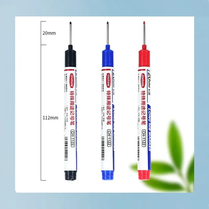 20mm Deep Hole Long Nib Markers Set | Multi-Purpose Perforating Pen for Metal, Wood additional angle