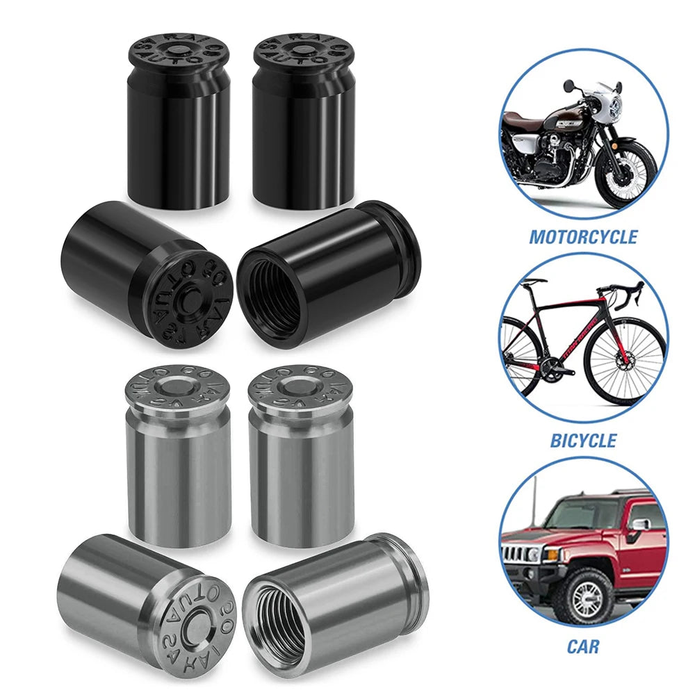 4PCS Tire Valve Stem Caps Leak Proof Universal Car Stem Covers lifestyle view