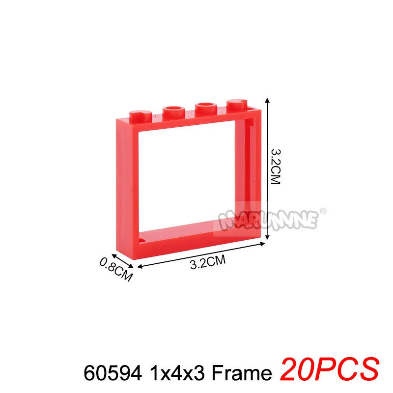 Marumine Window and Door Building Blocks | Compatible City House Parts Set lifestyle view