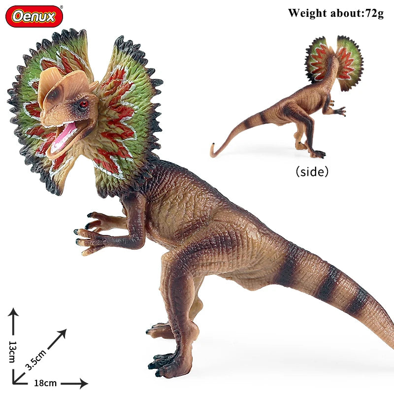 Oenux Jurassic Dinosaurs Action Figures Set | 5 Realistic PVC Models Collection Toy close-up view