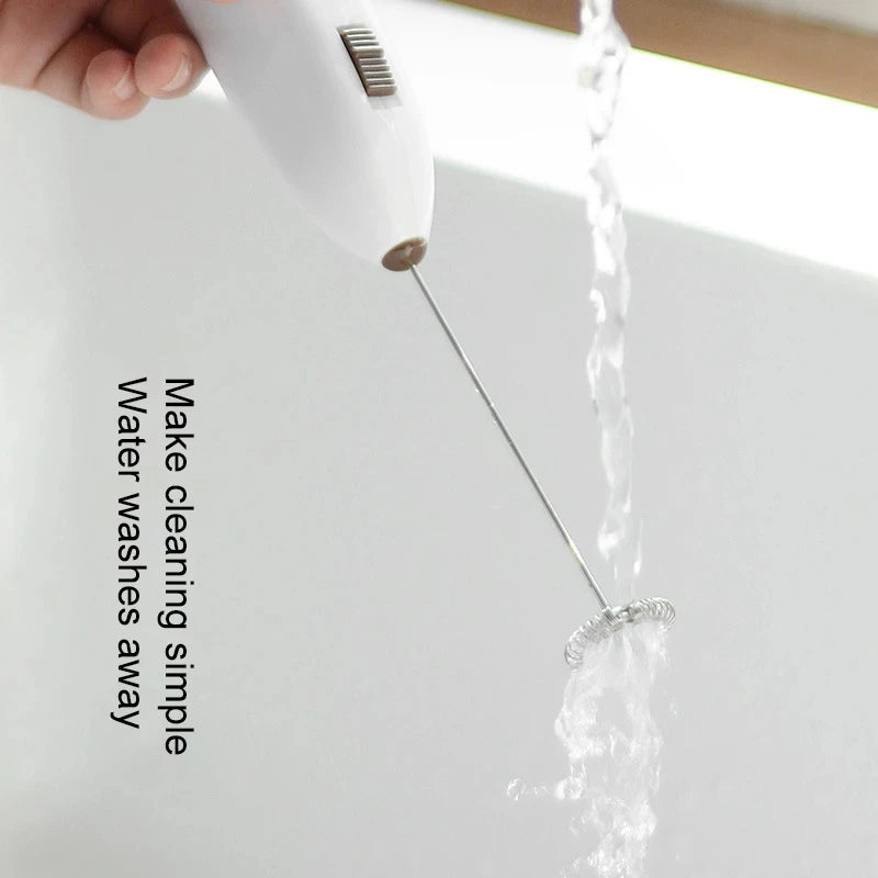 Portable Milk Frother Handheld Mixer | Electric Coffee Foamer Whisk lifestyle view