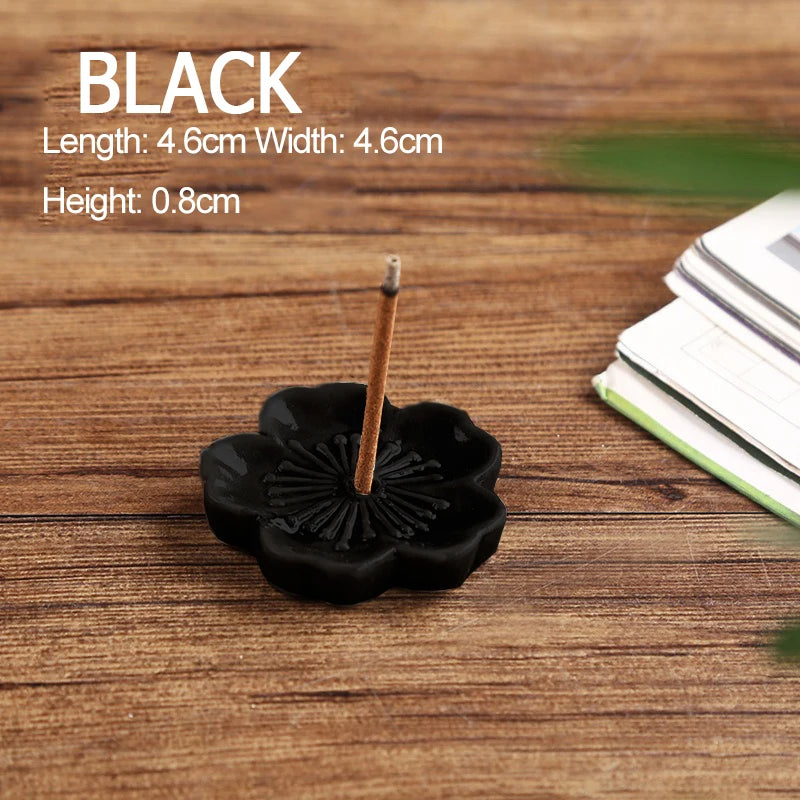 Ceramic Cherry Blossom Incense Holder | Aromatherapy Burner for Home & Office alternate view