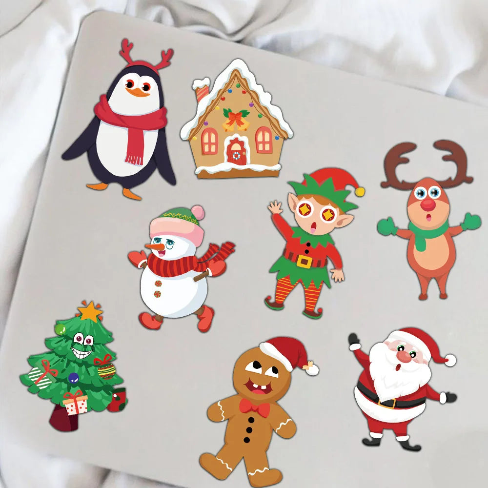 8PCS Christmas Face Changing Series Stickers Account Materials Skateboarding Notebo additional angle