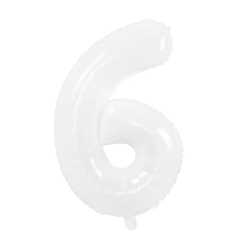 32 Inch Cream Color Number Balloons Set | Large Foil Helium Balloons for Birthday Par lifestyle view