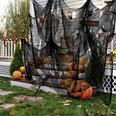 Creepy Gauze Cloth Window Table Door Net Spooky Fancy Dress Party Haunted House Wall alternate view