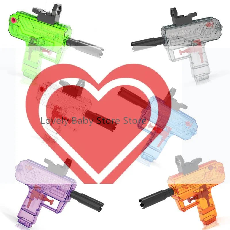 1Pcs Non Electric UZI Water Pistol | High Pressure Full Automatic Summer Beach Toy for Kids and Adul