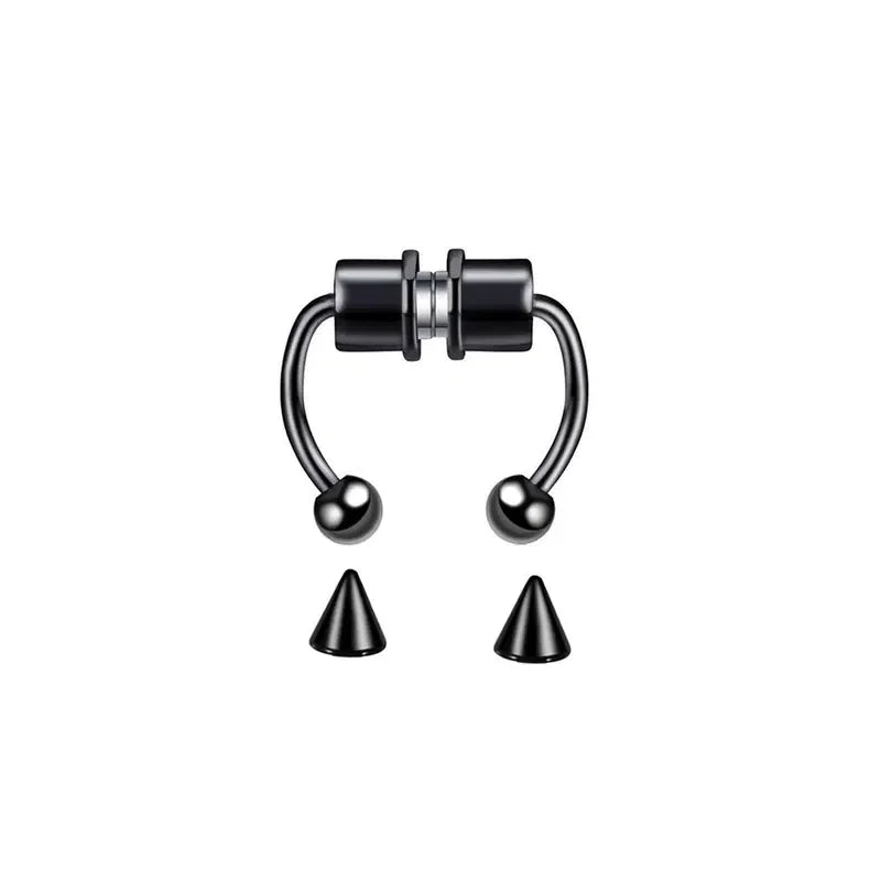 Stainless Steel Magnet Fake Nose Ring Hoop Fake Piercing Hoop Septum Rings For Women Fas detail view