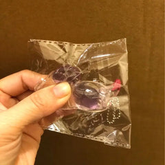 Squeeze Bean Fidget Toy | Cute Stress Relief Keychain close-up view