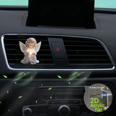 Angel Car Air Vent Clip with Heart Design 2D Flat Acrylic Fragrance Diffuser for Most alternate view