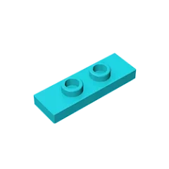 Gobricks GDS-1504 Plate, Modified 1 x 3 with 2 Studs (Double Jumper) | Compatible Bui alternate view