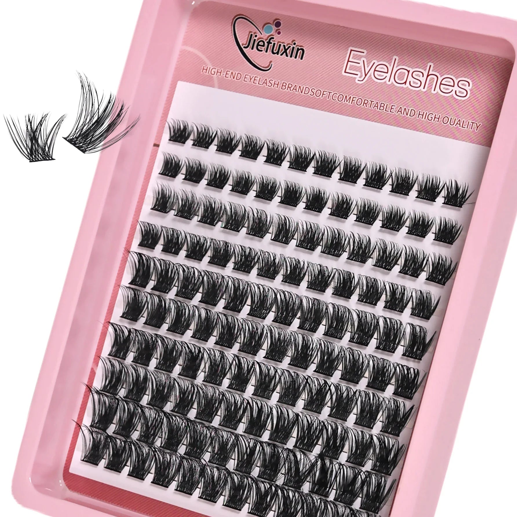 Cluster Lashes 120pcs 8-16mm Wispy D Curl Fluffy Eyelash Extensions | DIY Natural Loo alternate view