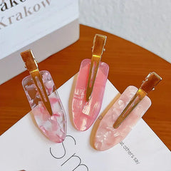 2/4 Pcs Simple Sakura Pink No Bend Bangs Clip Duckbill Clip Hairpins Hair Styling Too alternate view