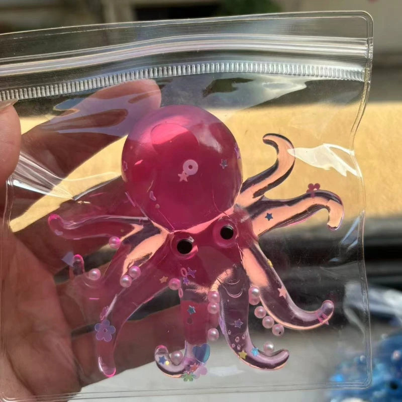 Squishy Ocean Octopus Squeeze Fidget Toy Simulation Stress Relief Slow Rebound Toy Can B detail view