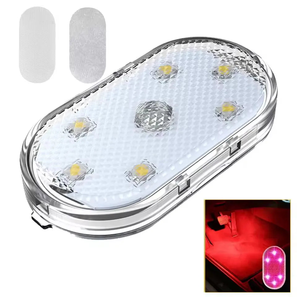 USB Charging LED Touch Light | Mini Wireless Car Interior Lamp for Trunk and Roof close-up view