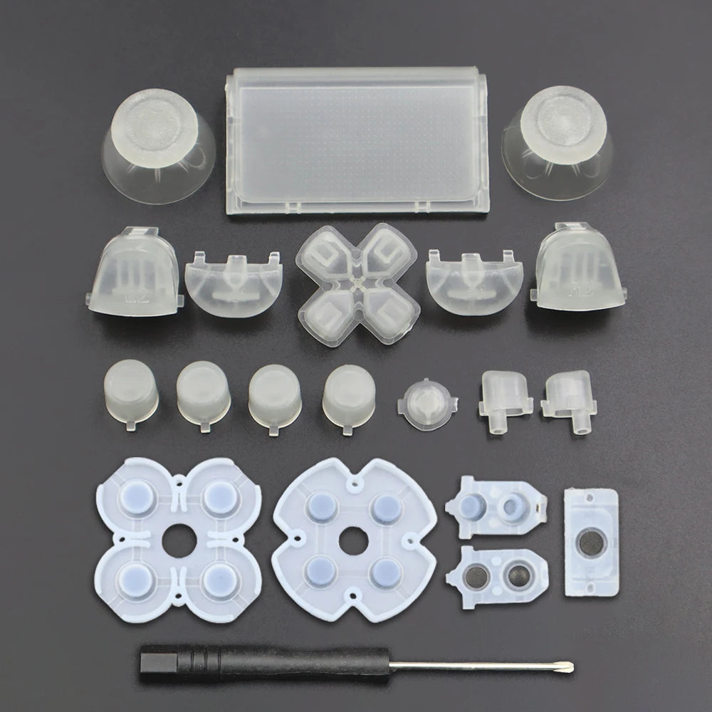 PS4 Controller Repair Kit | JDS/JDM-040 Button and Joystick Replacement Set close-up view