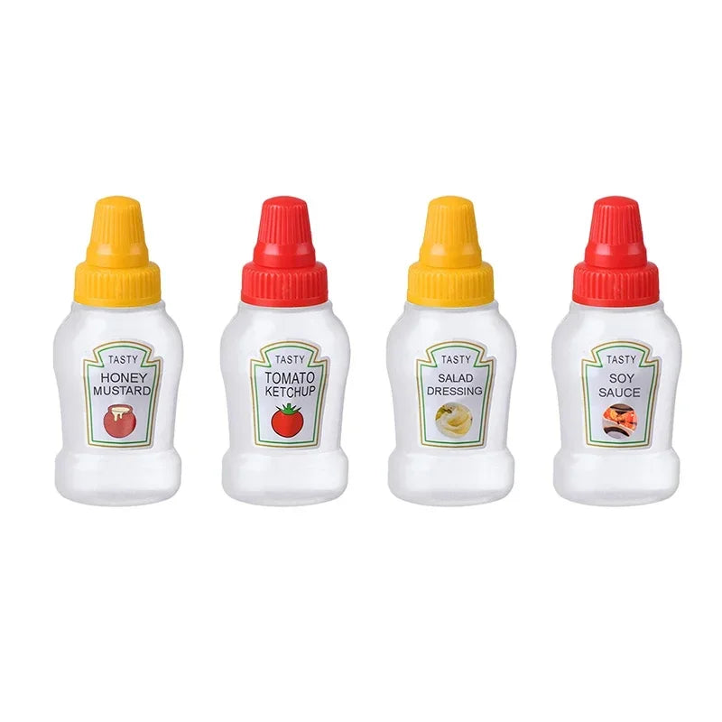 Mini Squeeze Condiment Bottles | 25ml Portable Camping Ketchup Oil Cruet Set alternate view