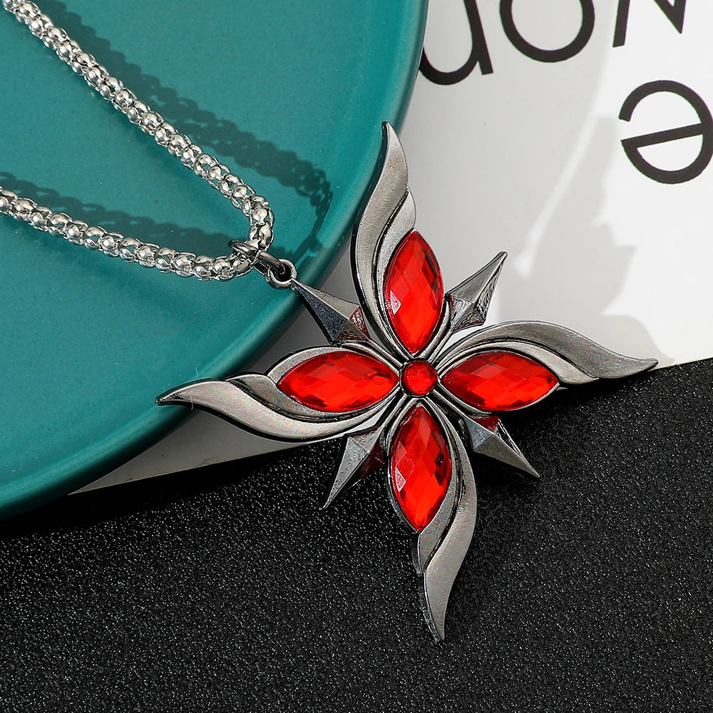 Arlecchino Gem Necklace | Cosplay Jewelry Gift for Fans additional angle