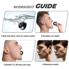 Jawline Exerciser with Storage Box | Silicone Chew Bite Trainer for Facial Muscle Toni close-up view