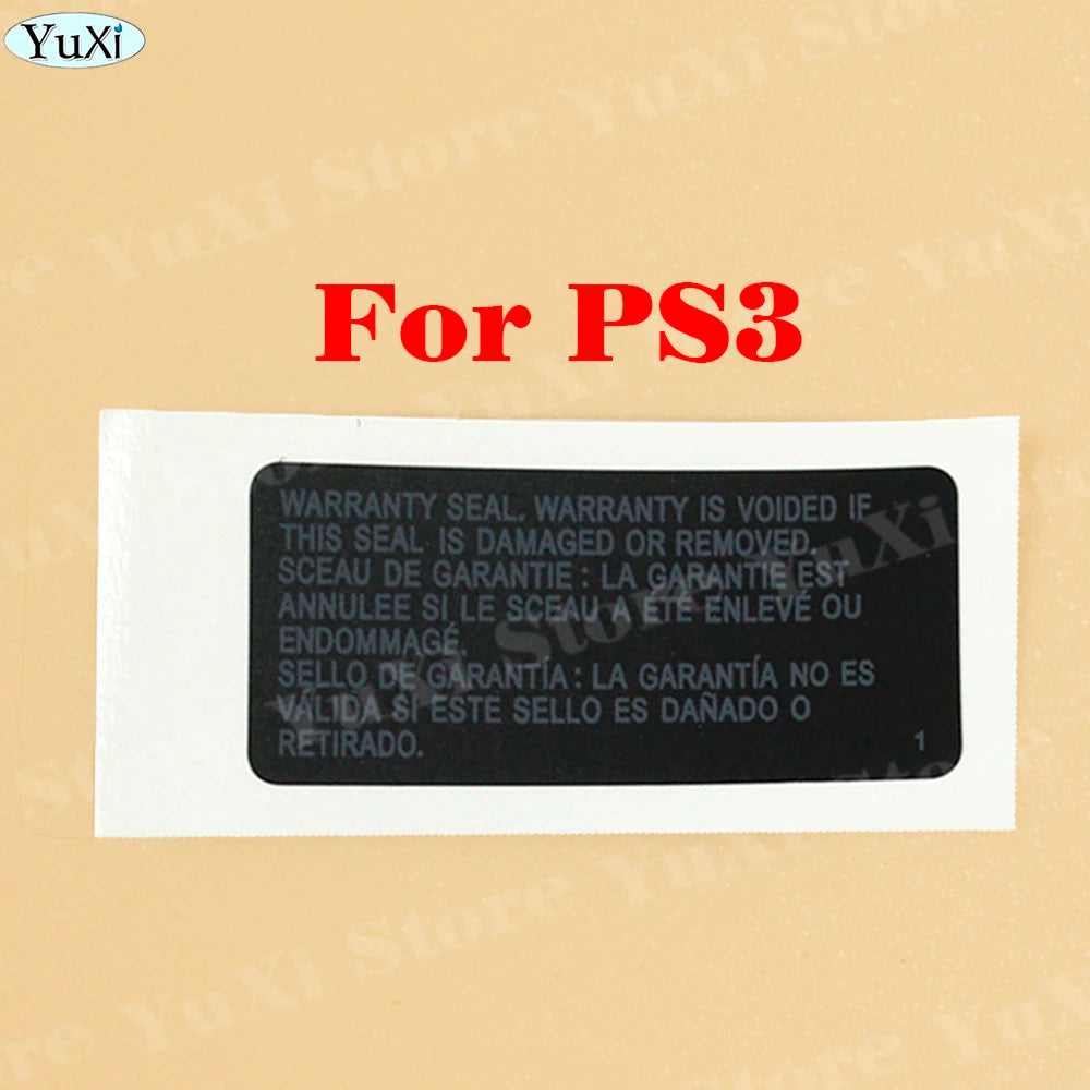Console Seal Warranty Sticker Kit for PS4 Pro, PS4 Slim, PS5, PS3 | Game Console Label close-up view