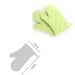 Non Slip Heat Proof Oven Glove | Polyester Cotton Microwave Protector for Baking and BBQ detail view