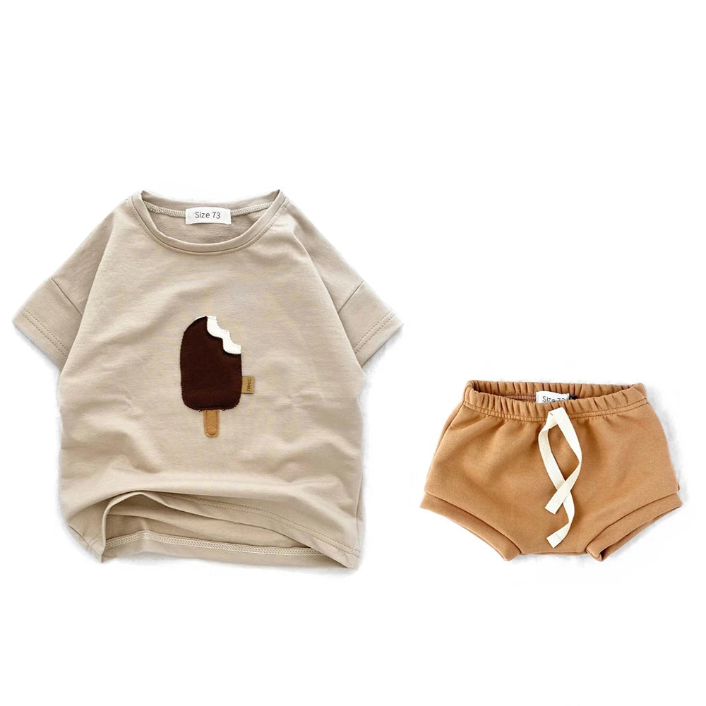 Baby Animal Print Cotton T-Shirt | Short Sleeve Top for Toddlers lifestyle view