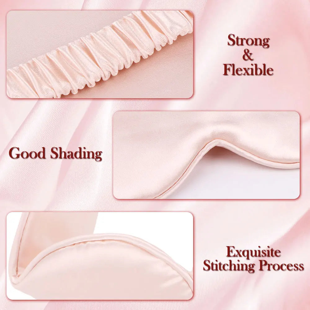 Imitated Silk Sleep Eye Mask | Soft Light Blocking Travel Eyeshade additional angle