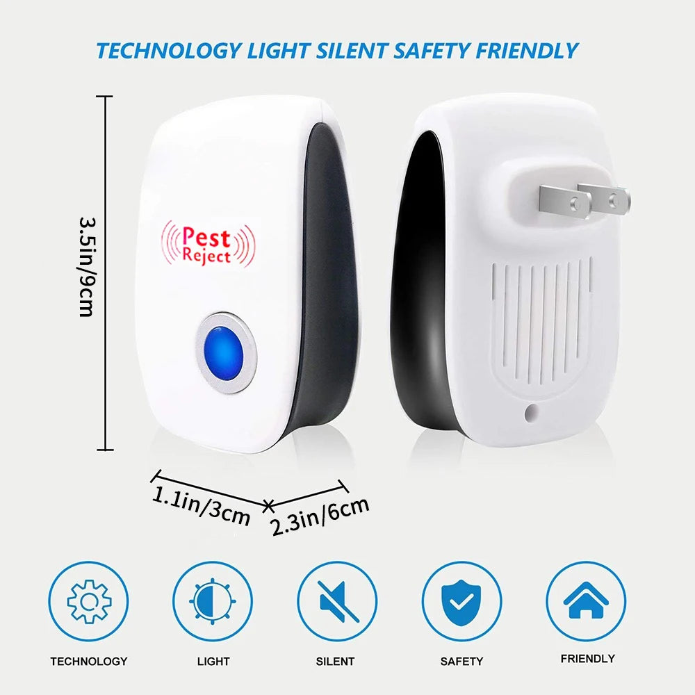 Ultrasonic Pest Repeller | 6-in-1 Household Electronic Rodent and Insect Repellent additional angle